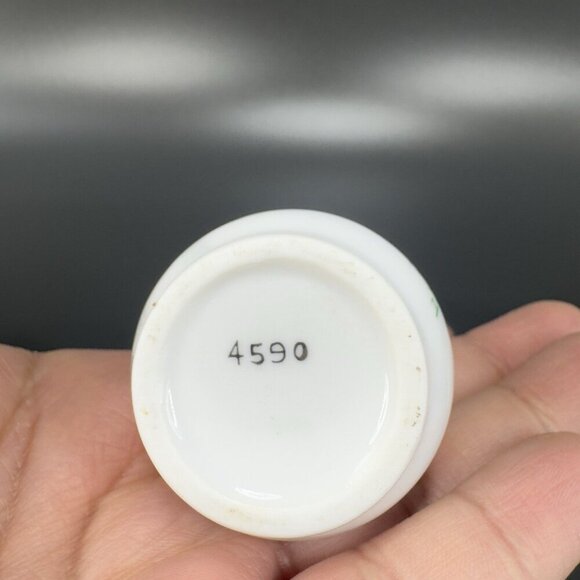 Antique Hand Painted Porcelain Bud Vase Miniature Vase Artist Signed Flower VTG - Picture 5 of 12